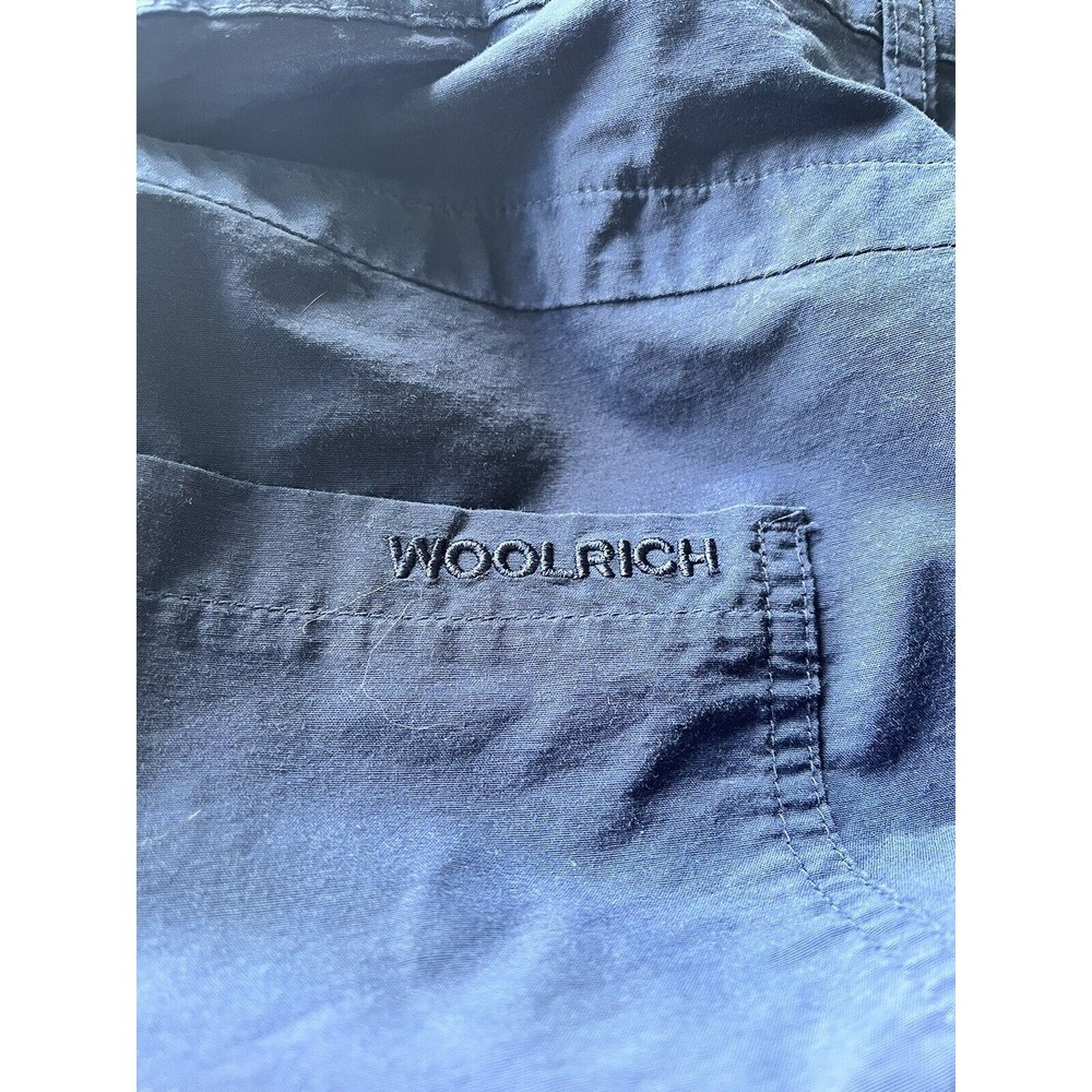 ✅SOLD Woolrich Navy Blue Ruched Legs Hiking Capris Crop Cargo Pants Size 14 - Picture 13 of 13